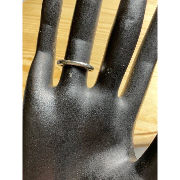 Silver Beaded Band Ring - Picture 2 of 3